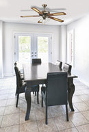 Ventilatore da Soffitto con 5 Pale e 3 Lampade Ø130cm 3 Velocità  Kooper Windy