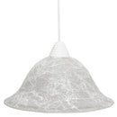 Sospensione D30 1xE27 Montatura Bianca Vetro Filante Bianco  E-Energy Iole