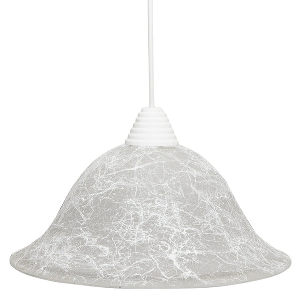 Suspension D30 1xE27 Cadre Blanc Verre Filament Blanc E-Energy Iole sconto