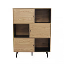 Mobile Elwood 100x39,5x135 h cm in Truciolare bilaminato Naturale