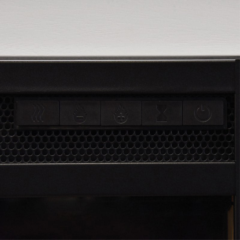 Camino Elettrico da Pavimento Effetto Fiamma 1800W Taylor Bianco