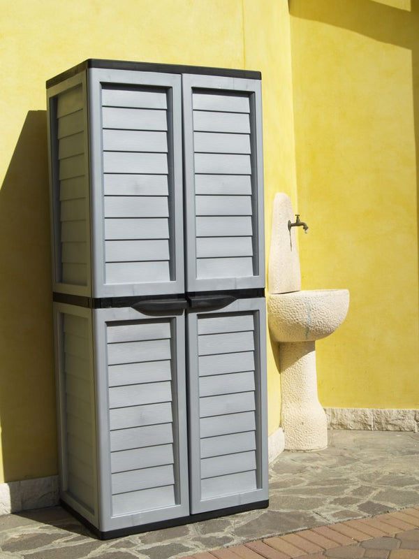 Armoire d'Extérieur en Résine Vert/Beige avec Division Latérale Magnolia 75X50X180Cm prezzo