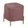 Pouf de rangement 38x38xh45 cm en tissu velours rose