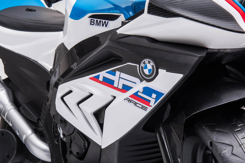 Moto Elettrica per Bambini 12V con Licenza BMW HP4 Sport 3R Bianca