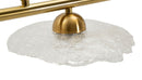 Lampadario Emily 5 Luci Vetro Trasparente 100x18x24 cm in Ferro e Vetro Oro e Trasparente      