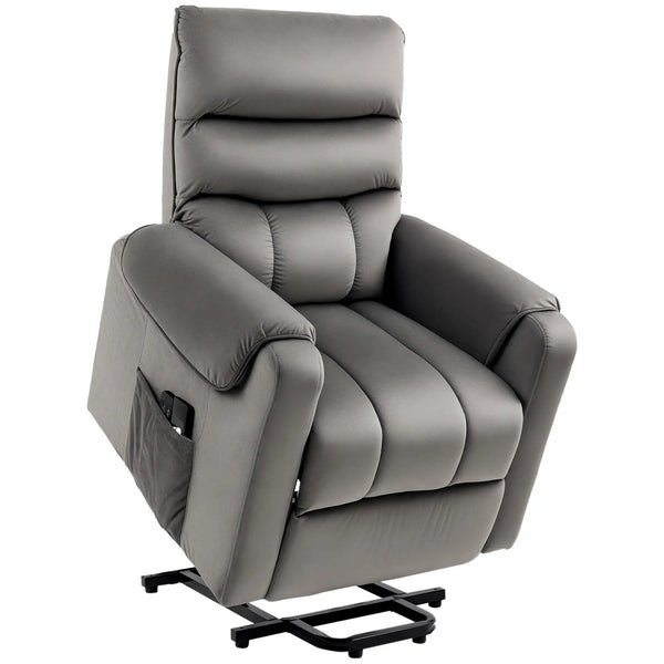 Fauteuil Élévateur Électrique 1 Moteur 79x97x103 cm en Polyester Effet Velours Gris Foncé online