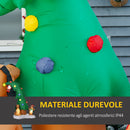 Albero di Natale Gonfiabile 155x93x224 cm con Luci a LED 