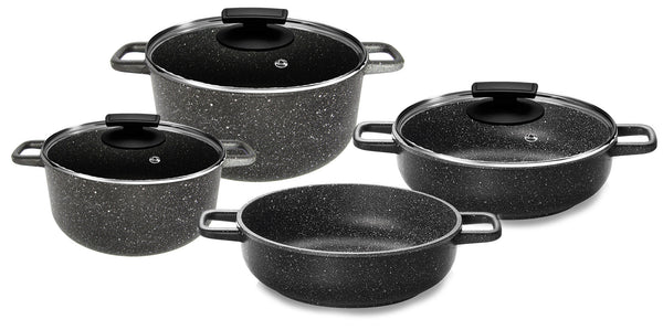 Batterie de cuisine 7 pièces en aluminium moulé sous pression antiadhésive Olympia Hard Cook acquista