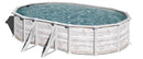 Piscina Ovale Fuori Terra 610x375xh132 cm in Acciaio e PVC Gre Groenlandia