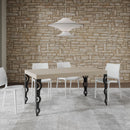 Tavolo Allungabile 160-264x90x77 cm Karamay Cashmere Telaio Antracite 