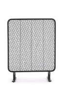 Paravento da Esterno 120x50x150h cm in Alluminio e PP Babilo Antracite e Nero 