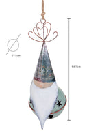 Set 2 Palle di Natale da Appendere Ø 11 cm in Metallo Tiffany Oro