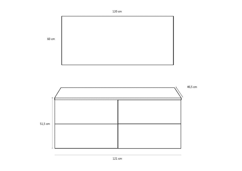 Mobile da Bagno Sospeso con Doppio Lavabo e Doppia Lampada a LED TFT Luna Bianco Rè di Londra