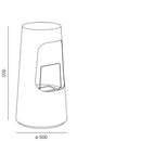 Camino a Bioetanolo da Pavimento Ø50x96 cm 2500W 2L Dubai Bianco