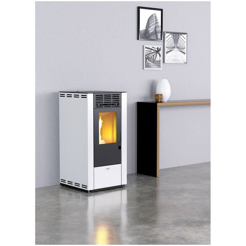 Stufa a Pellet ad Aria Ventilata 8,87kW Stella 90 Bianca