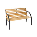 Panchina da Giardino 2 Posti in Ferro e Legno Taddei Park