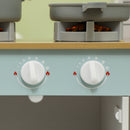 Cucina Giocattolo per Bambini 3+ Anni con Fornello Interattivo Forno e Macchina Caffè in Legno Bianco      