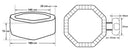 Vasca Idromassaggio da Esterno Gonfiabile Riscaldata 5/6 Posti 185x185x70 cm NetSpa Python Nera