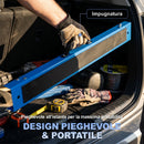 Set 2 Cavalletti da Lavoro Pieghevoli 99,5x36,5x78,5 cm con Superficie Antiscivolo in EVA Blu e Nero      