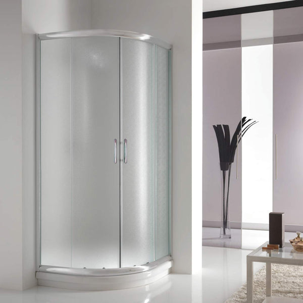 prezzo Cabine de douche semi-circulaire 2 portes coulissantes en cristal H200 Fosterberg Aarhus