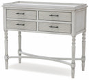 Consolle 4 Cassetti 90x38x78 cm in Legno Soriani Grigio Anticato