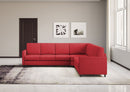 Divano Angolare 6 Posti 281x221x85 cm Karay in Tessuto Rosso
