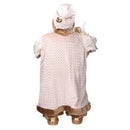 Babbo natale in tessuto con lanterna oro cm xh80