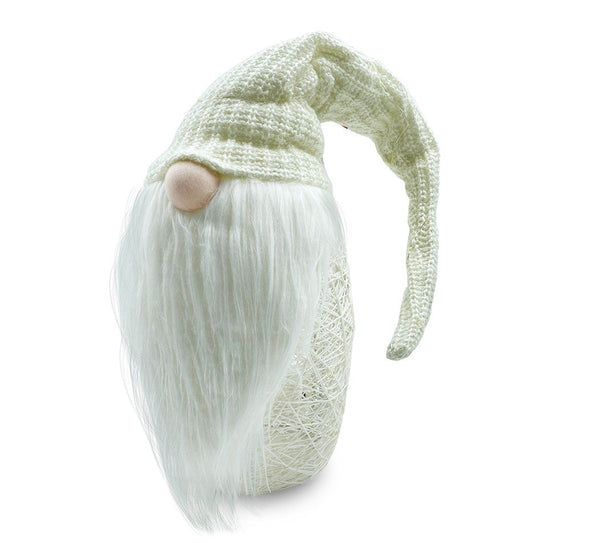 online Nain de Noël H87 cm avec lumières et chapeau crème