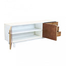 Mobile TV Barclay 178x45x66 h cm in Legno Bianco