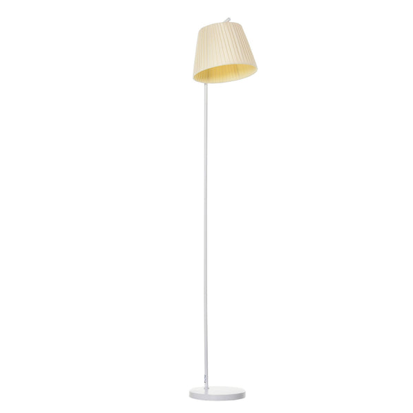 Lampadaire avec Abat-jour 45x27x165 cm E27 en Métal et Tissu Blanc Crème acquista