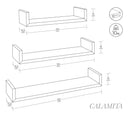 Set 3 Mensole da Parete 60-50-40x15,5x8 cm in Fibra di Legno Calamita Marrone Talpa
