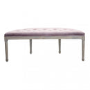 Panca Margi in Velluto Rosa 125x45x48 h cm in Legno Rosa