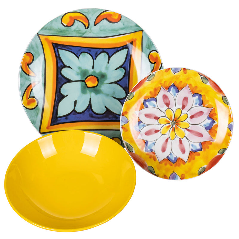 Servizio Piatti 18 Pezzi in Porcellana e Gres VdE Tivoli 1996 Infinito