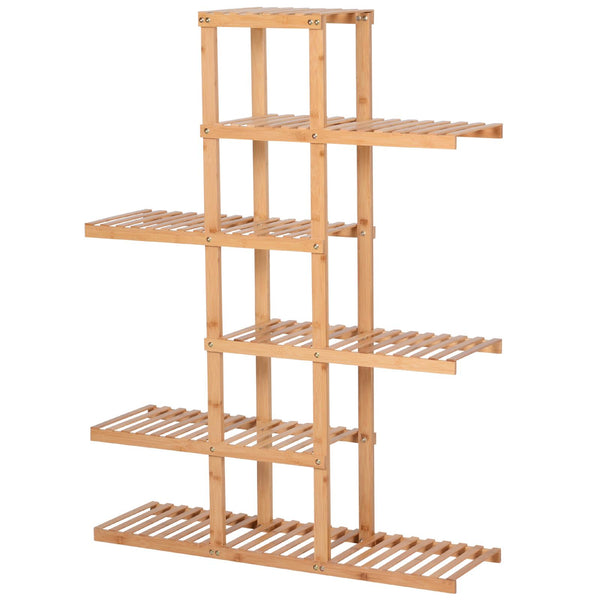 Bibliothèque 6 étagères 98x28x132 cm en bambou naturel prezzo