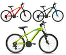 Bicicletta MTB Ragazzo 24” 18 Velocità Progress Giallo o Nero o Rosso