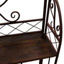 Scaffale per Piante in Metallo 3 Ripiani in Legno