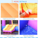 Castello Giostra Gonfiabile 300x280x170 cm con Scivolo e Piscina Multicolor