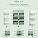 Scaffale Contenitore 149,8x35x92 cm con Cesti estraibili  Verde e Bianco