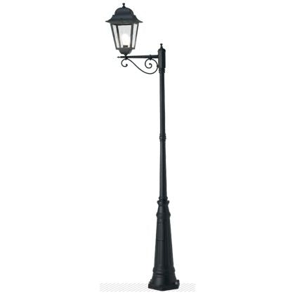 Lampe de poteau haute pour jardin une lumière en relief de couleur noire pour l'extérieur Maxi Square Line Livos sconto