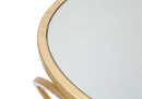 Tavolinetto Circly Ø38x53 cm in Ferro e Specchio Oro e Argento