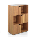 Libreria Mobiletto 6 Scomparti 59.6x29x90.5 cm in Legno MDF Naturale