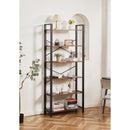 Libreria industrial con 6 ripiani 80x30x186 cm in legno e metallo