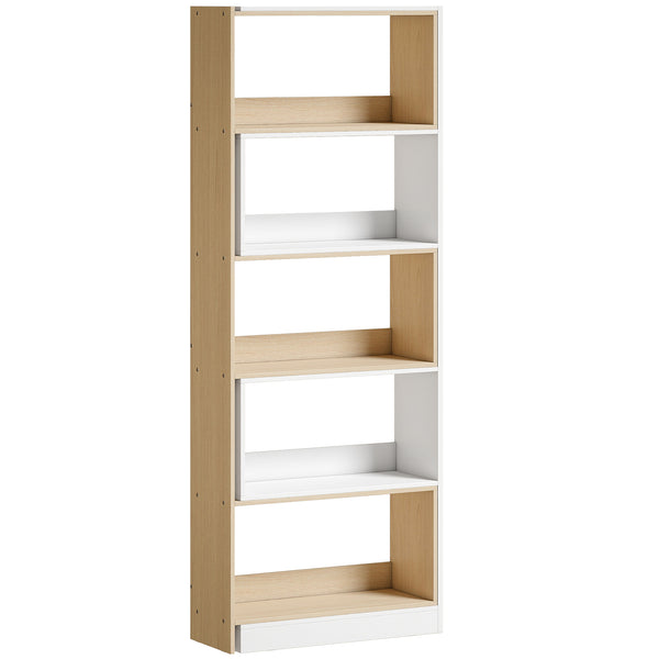online Libreria Angolare 67x67x163,7 cm a 5 Ripiani dal Design Modulabile e Salvaspazio in Legno Multicolore