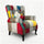 Fauteuil inclinable Relax en tissu patchwork