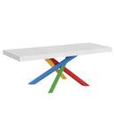 Tavolo Allungabile 200-304x90x77 cm Volantis Premium Bianco Frassino Telaio 4B 