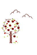 Sticker da Muro Apples 120x125 cm Plastica