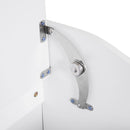 Mobiletto Bagno Portabiancheria in Legno 55x34x58 cm  Floreale Bianco