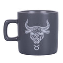 Tazzina Caffè Zodiaco "toro" Ø6x6,5 cm in Bone China VdE Tivoli 1996 Grigio Scuro