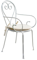 Sedia da Giardino con Braccioli in Ferro Vorghini Sirmione Avorio