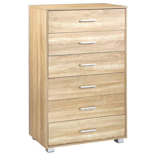 Commode 6 tiroirs 68x40x115 cm en bois de Chêne Nancy online